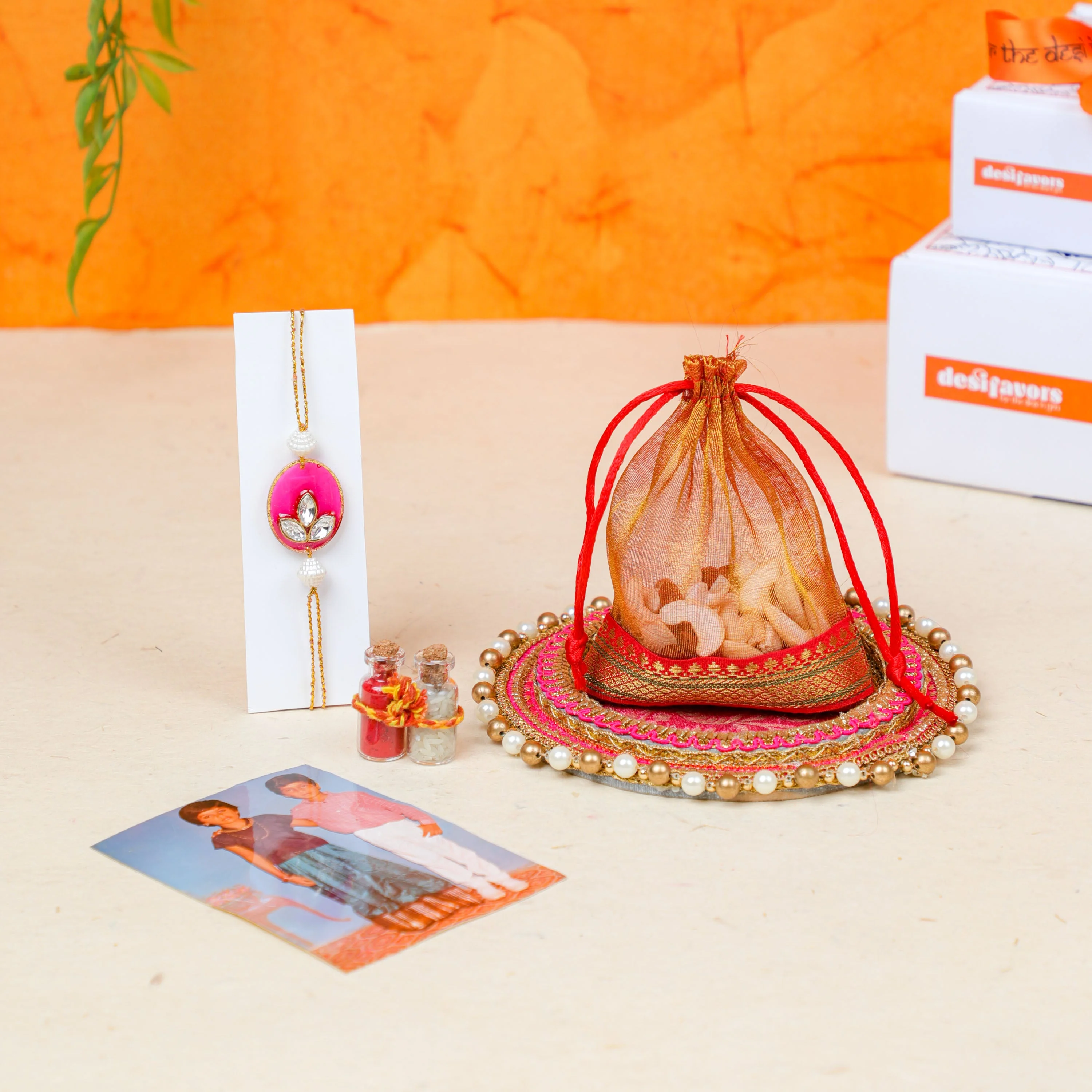 Rakhi Giftbox Thali with Nuts