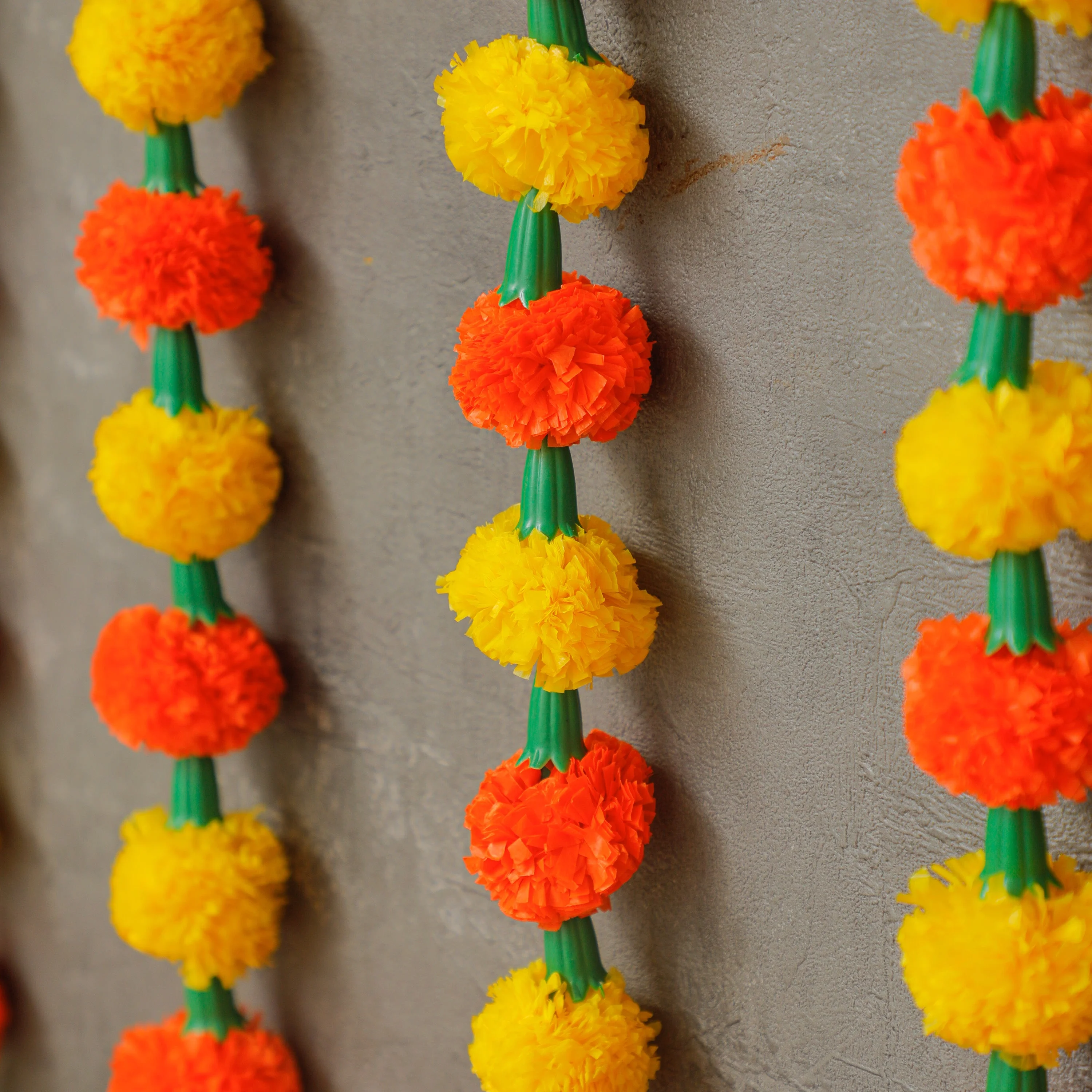 Yellow and Orange Marigold Garland