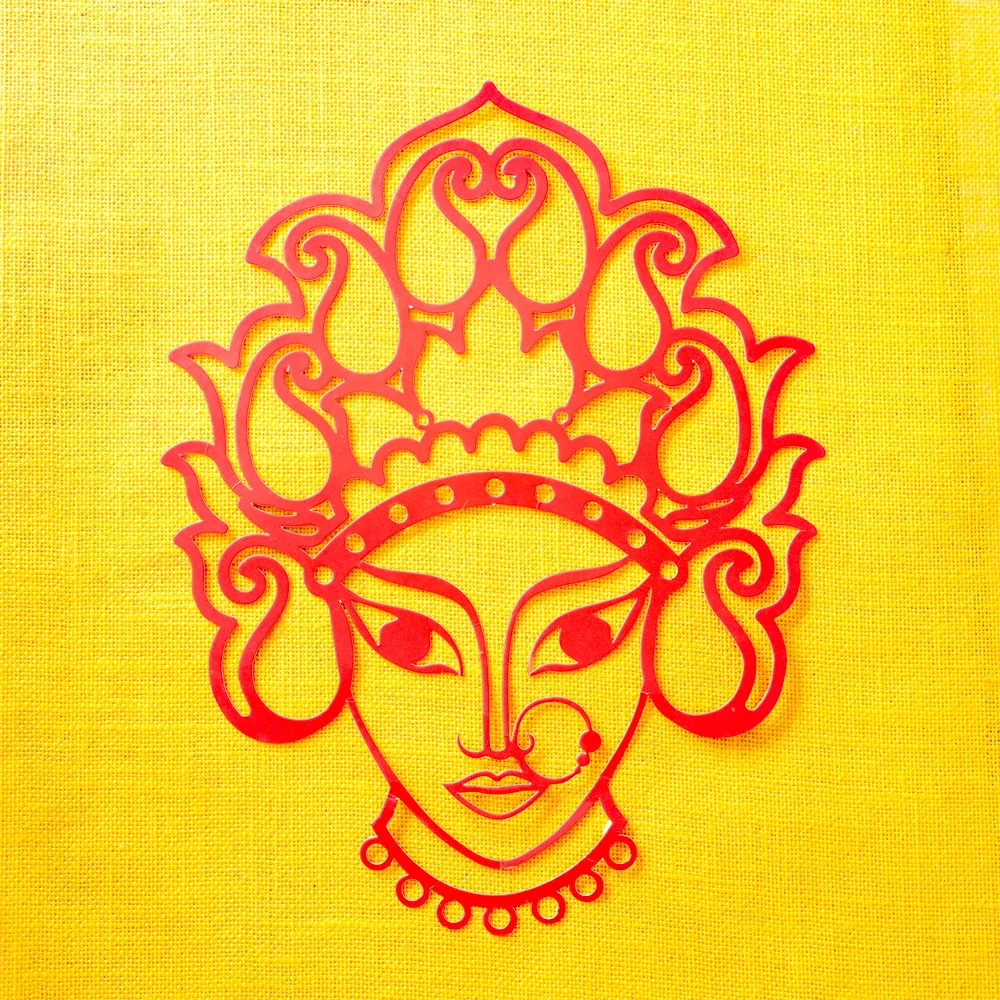 Goddess Durga Face Cutout