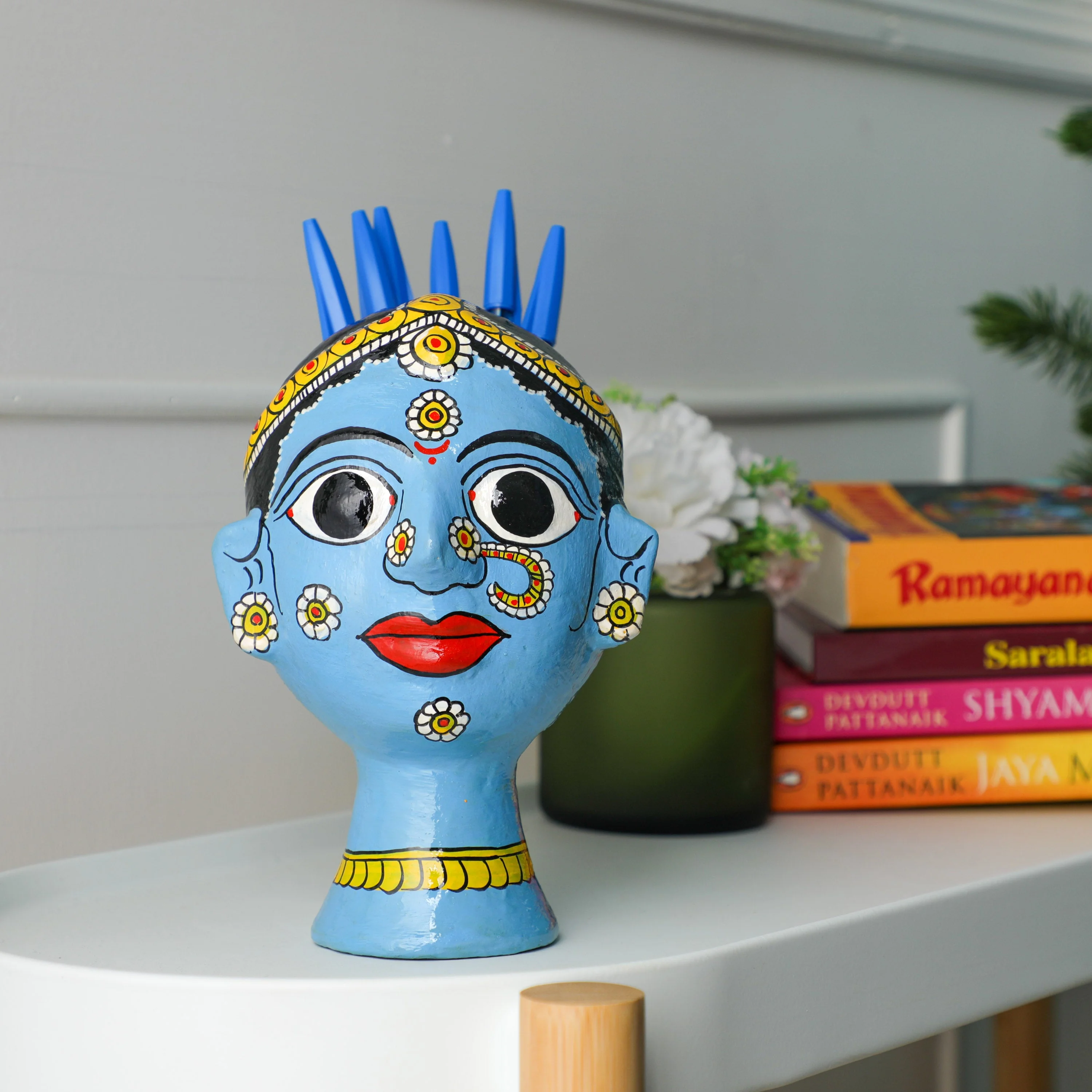 Cheriyal Face Quirky Pen Stand