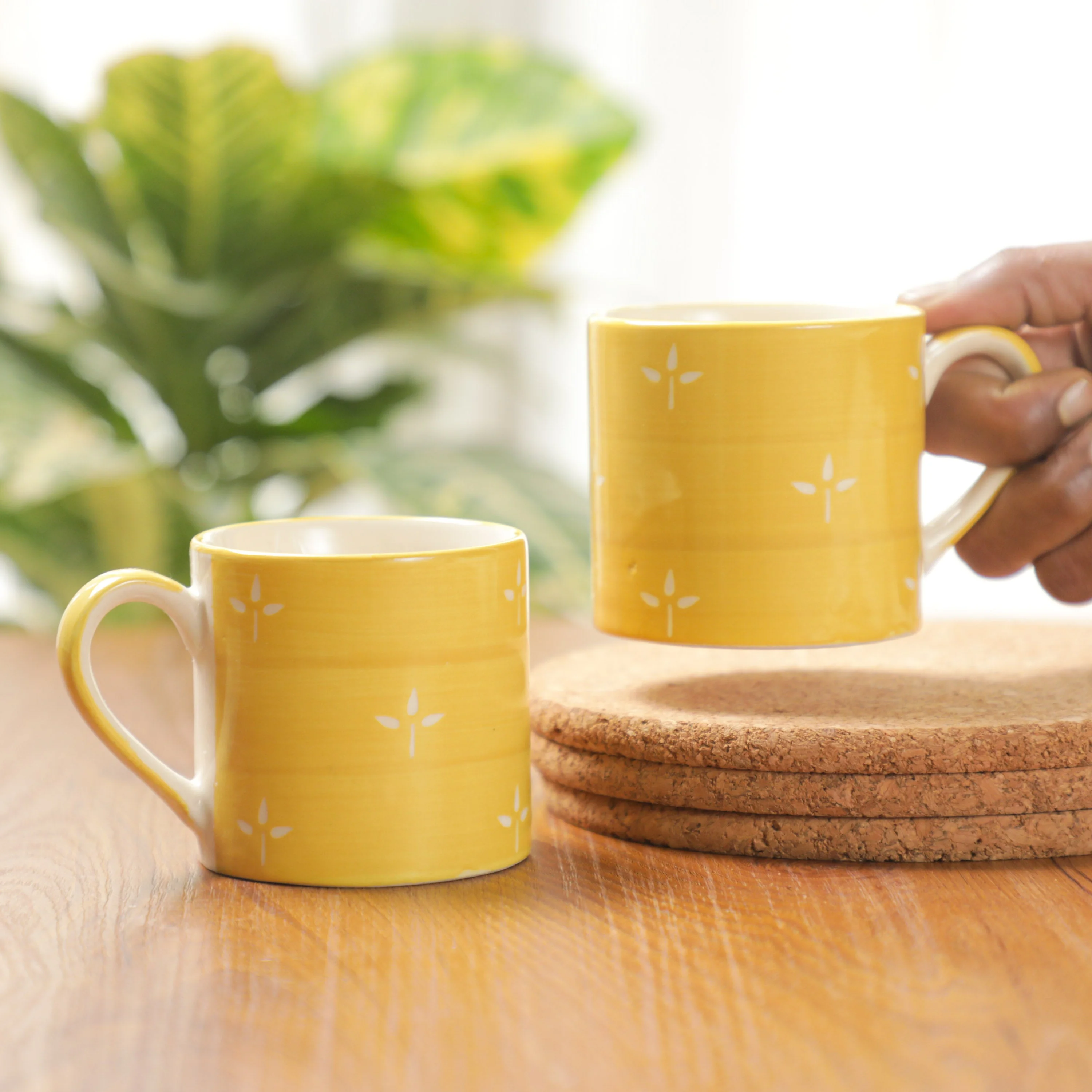 Bright Yellow Tea Cup