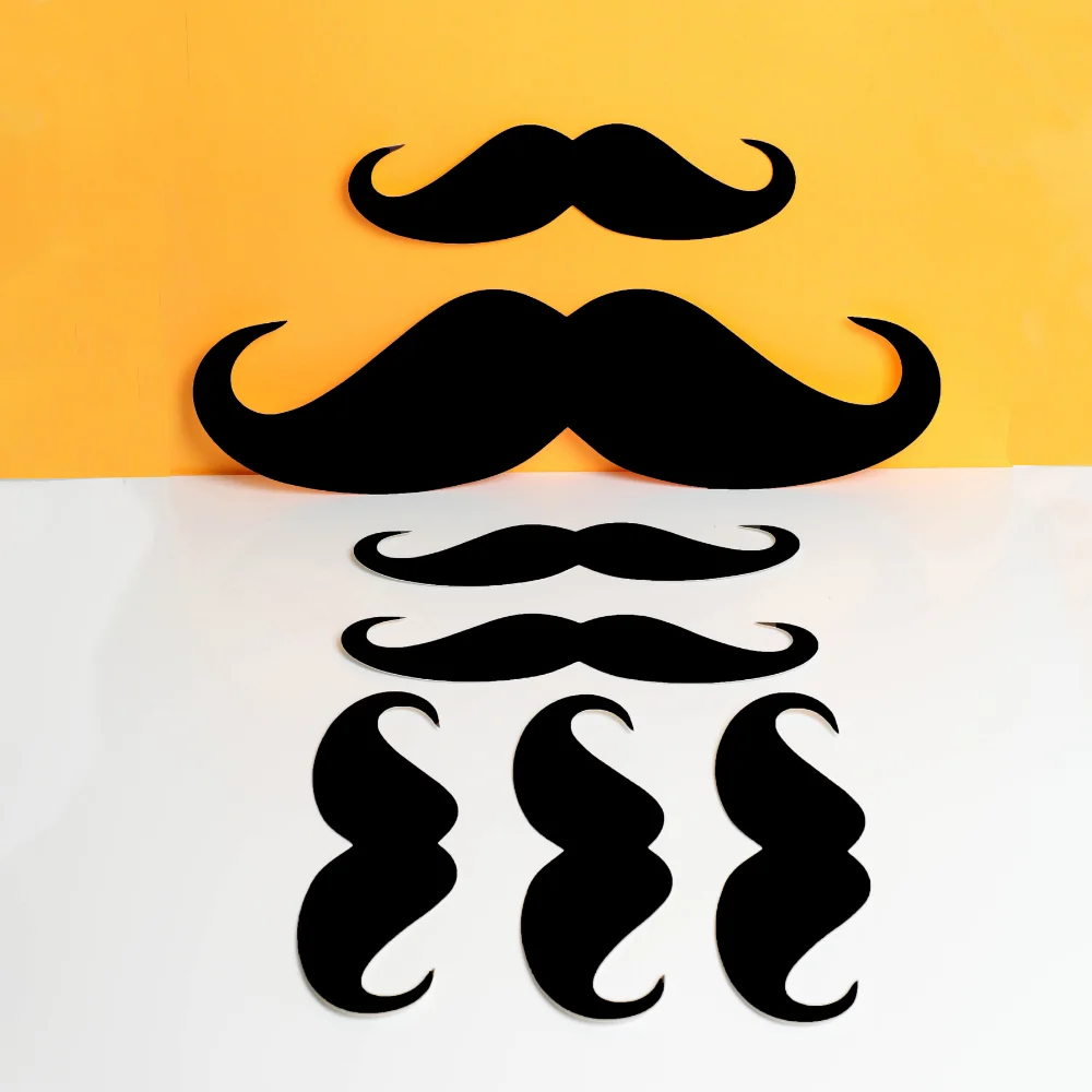 Moustache Cutouts - Pack of  7