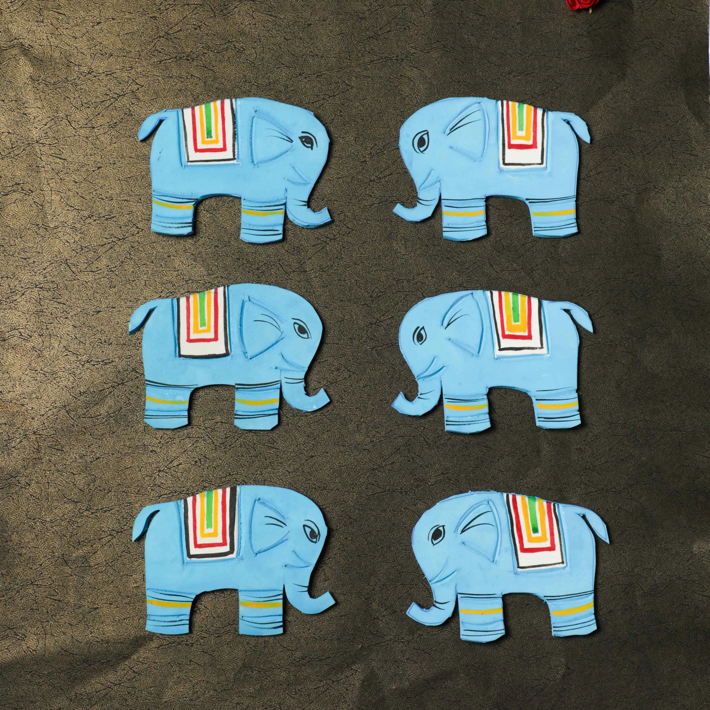 Foam Elephant Cutouts - Blue