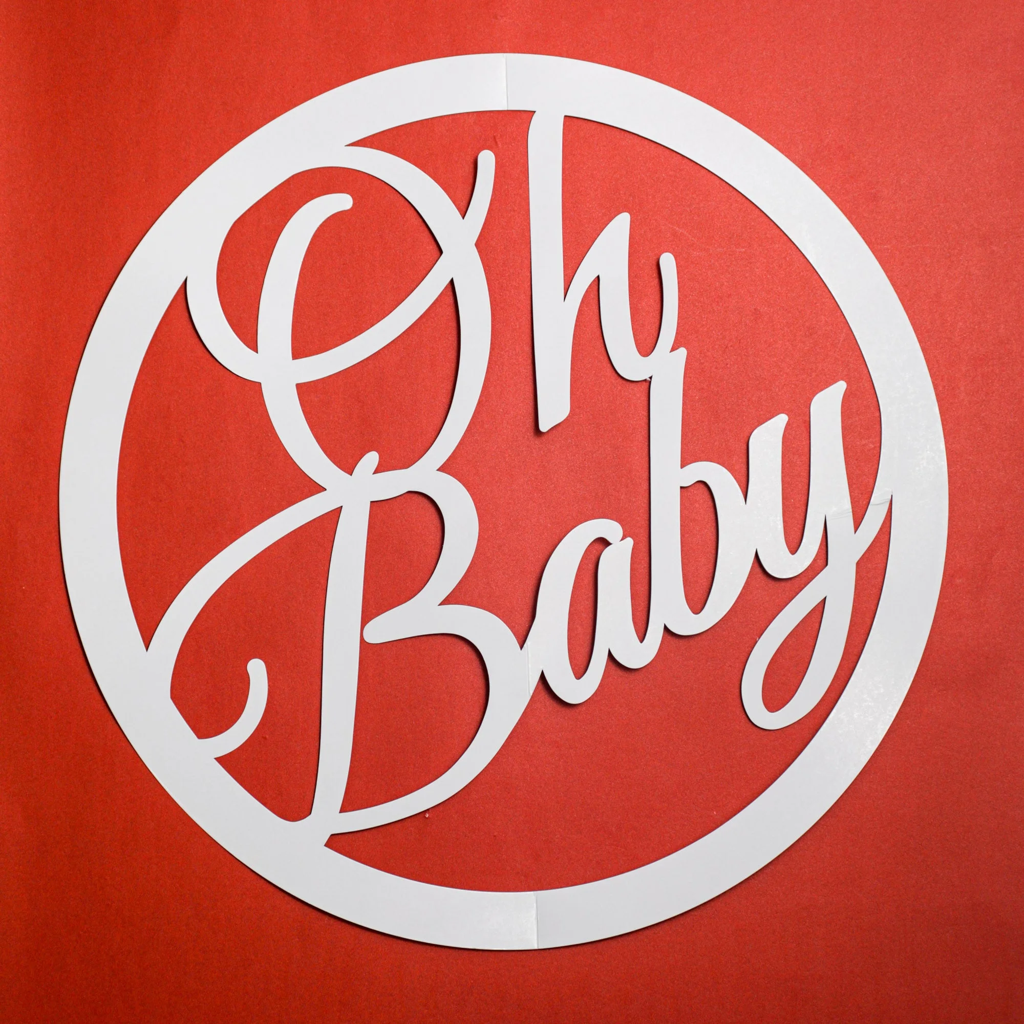 Oh Baby Cutout- White