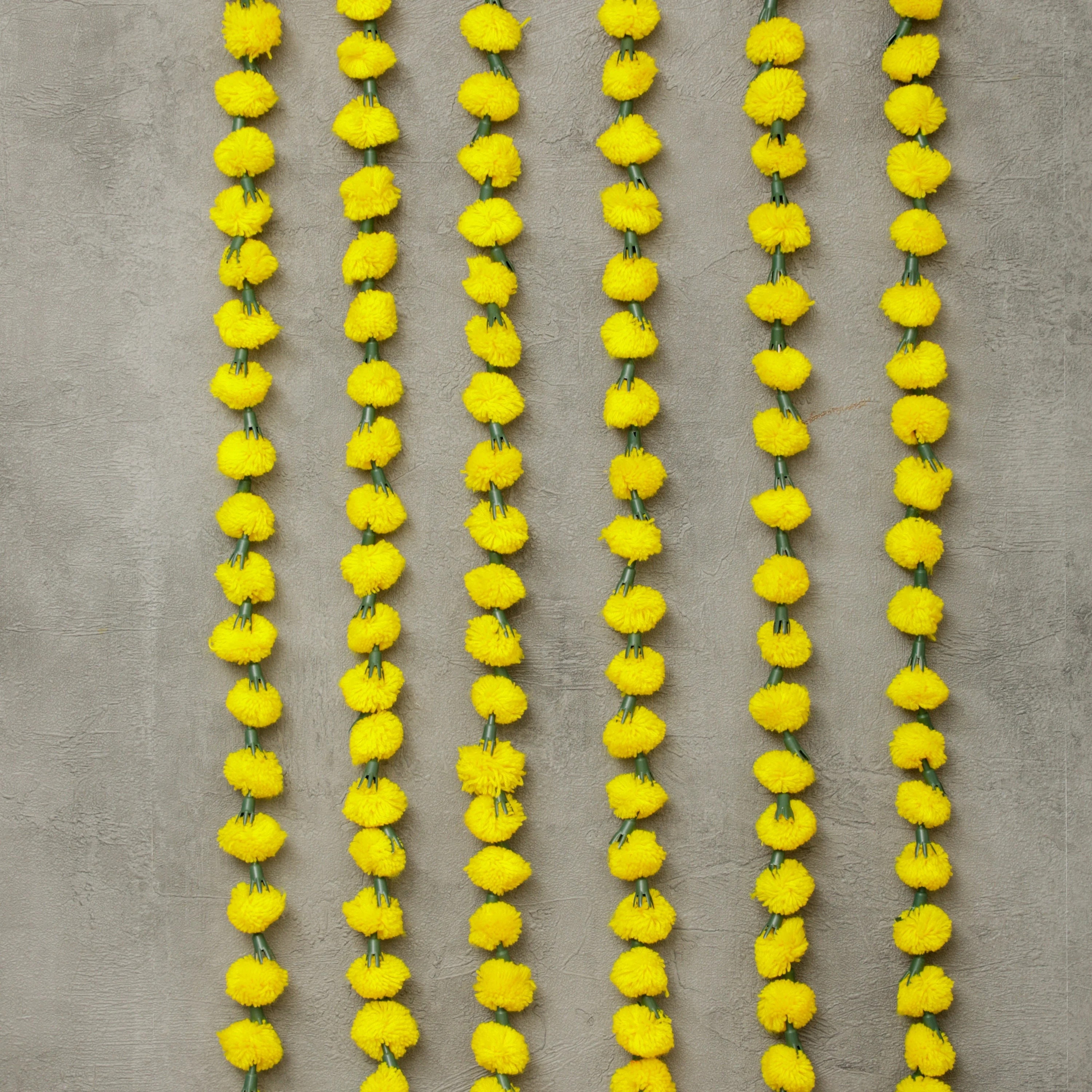 Yellow Woolen Marigold Garland