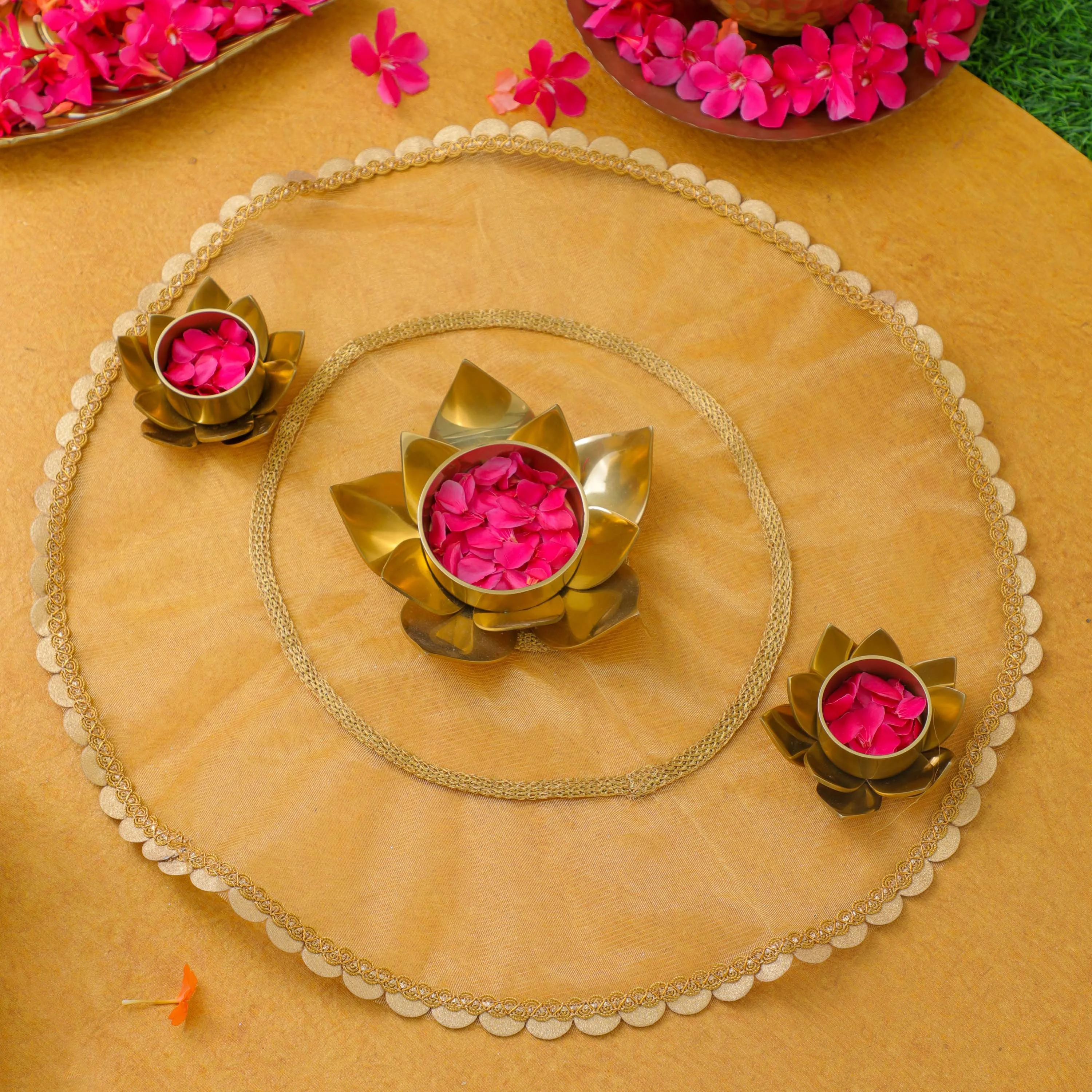 Gold Thali Cover