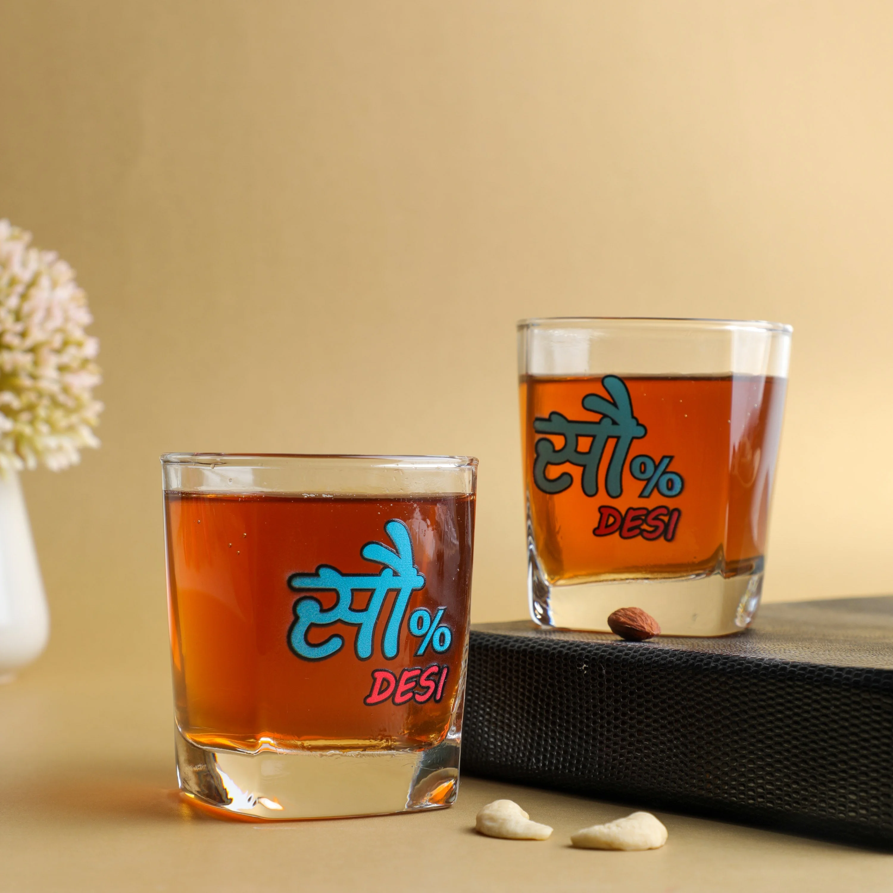 100% Desi Whiskey Glass