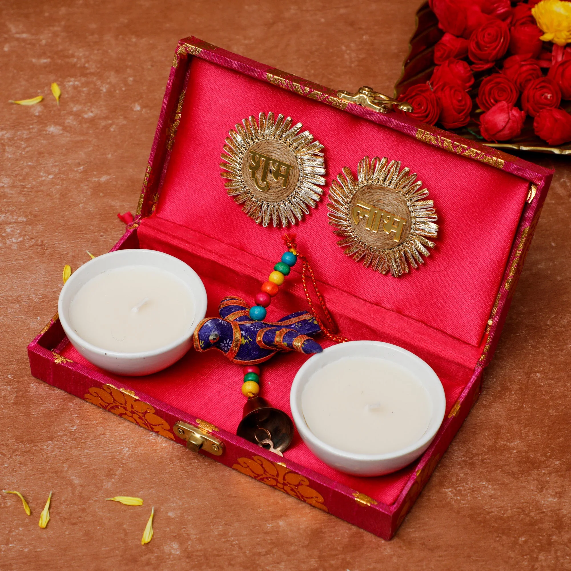 Motif Design Raw Silk Box + Shubh Labh 