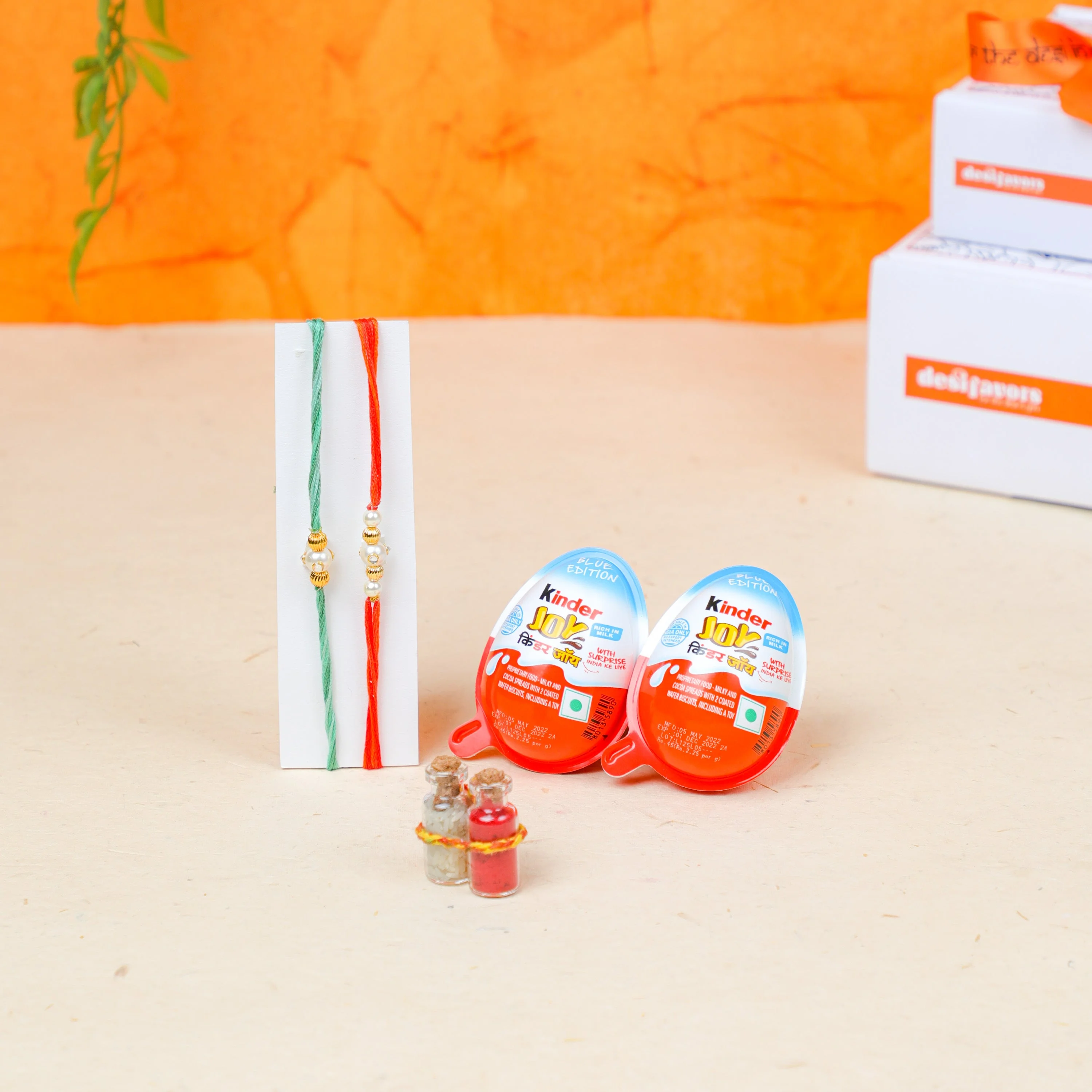 Set of 2 Kinder Joy with Rakhi Gift for Kids