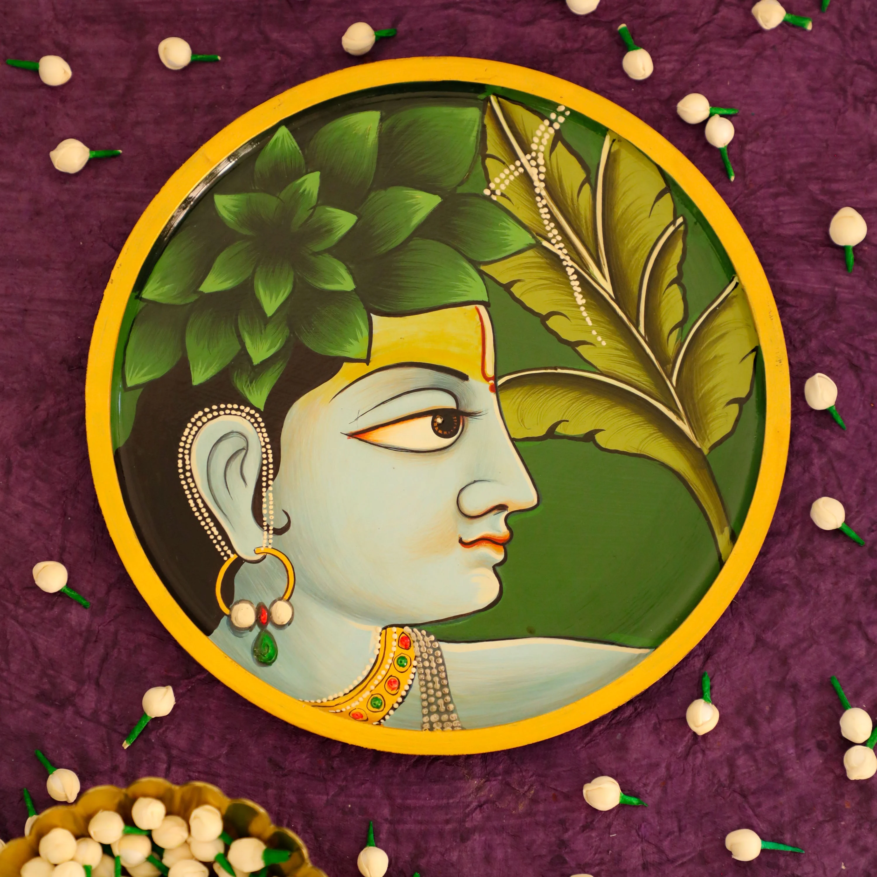 Krishna Pichwai Plate