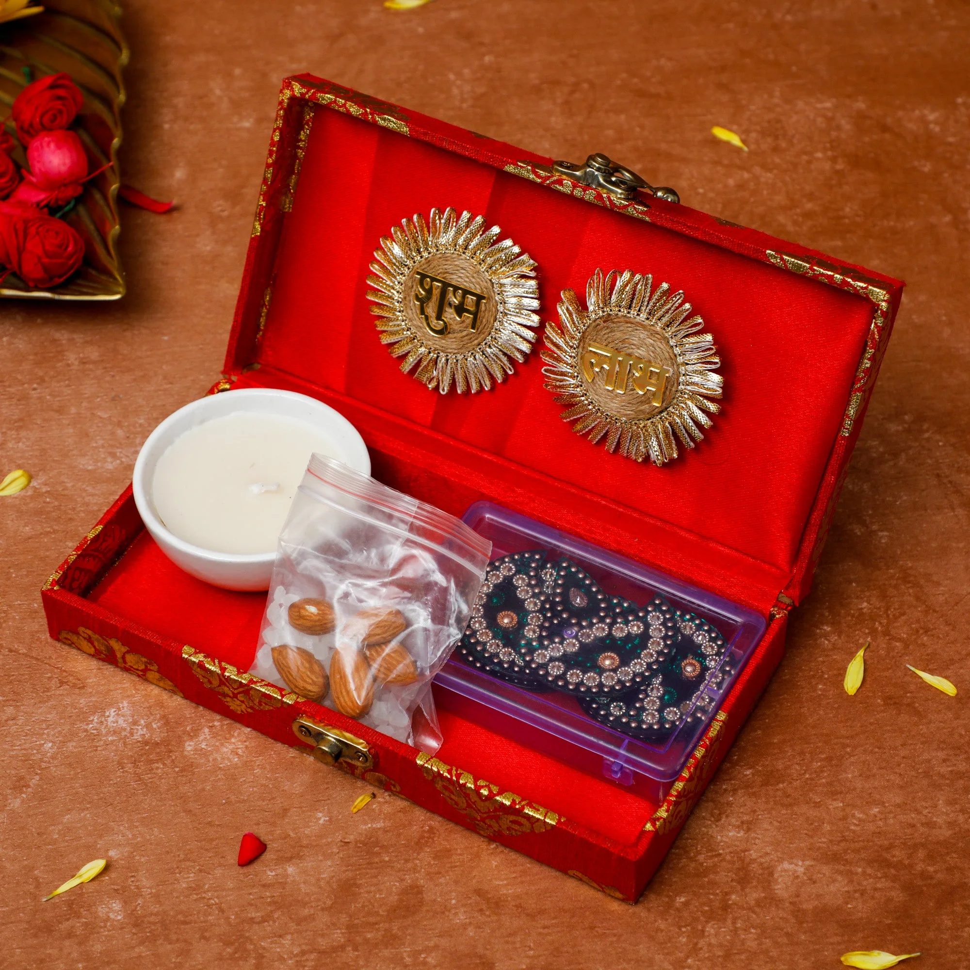 Motif Design Raw Silk Box + Shubh Labh 