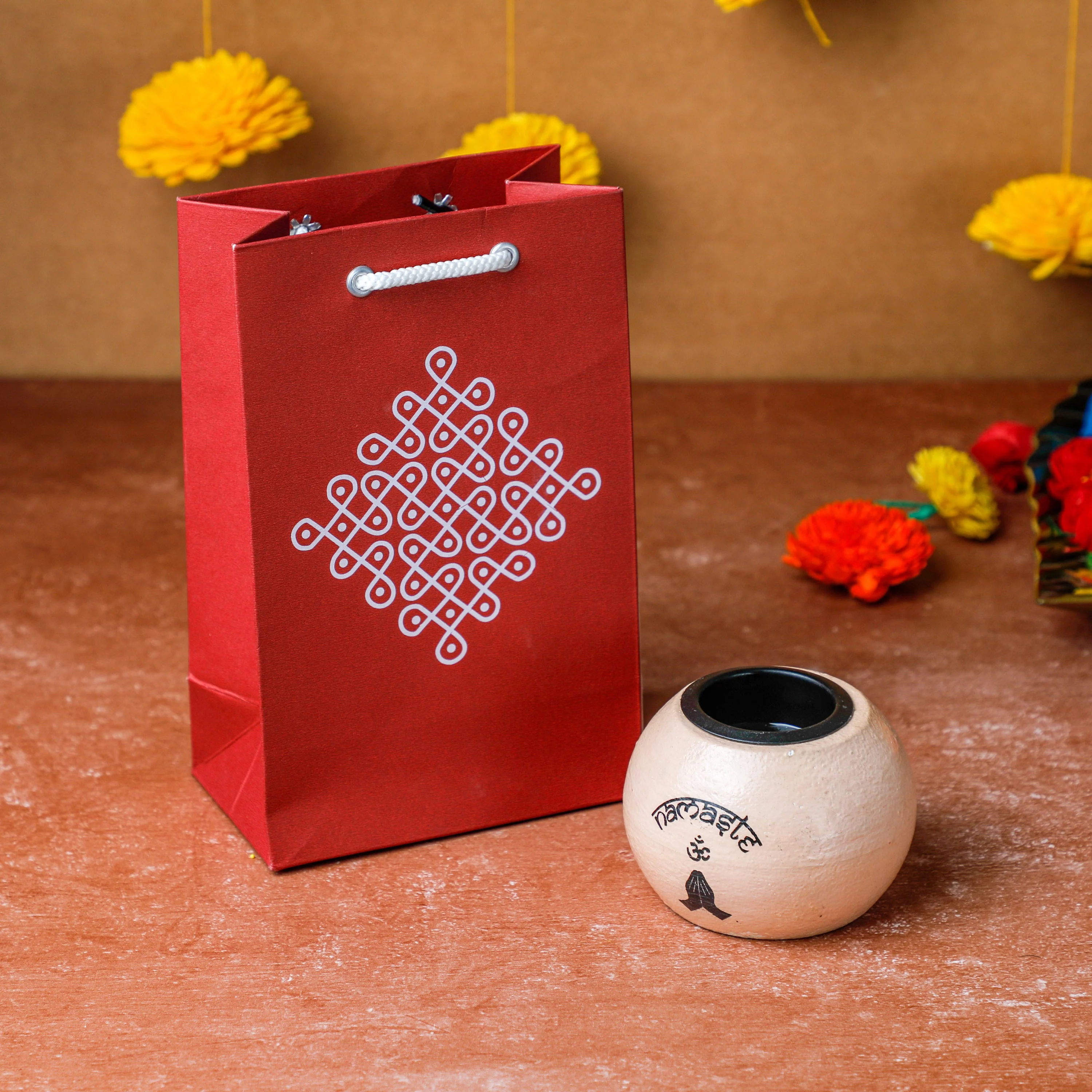 Namaste Tealight Holder Gift Bag