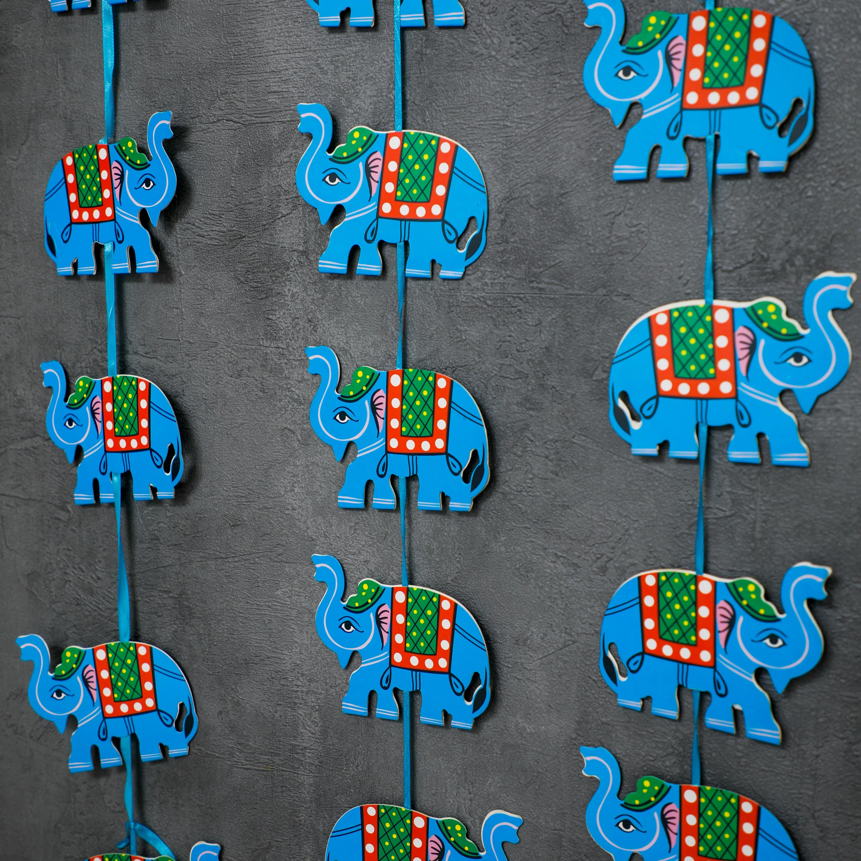 6 Ft Blue Elephant Garland