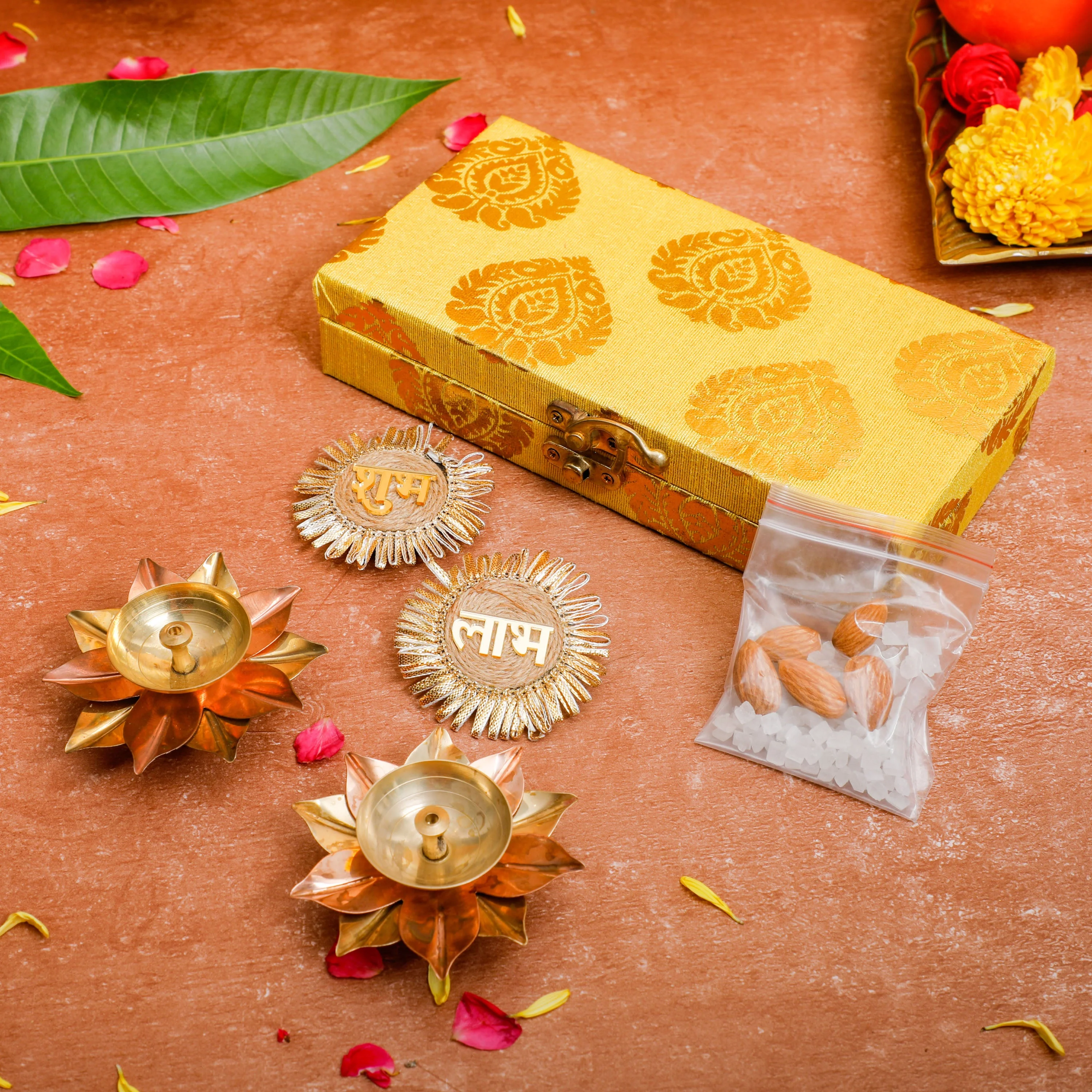 Motif Design Raw Silk Box + Shubh Labh 