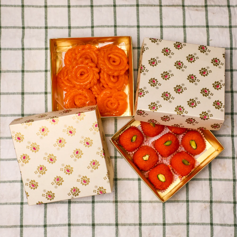 Floral Printed Sweet Boxes