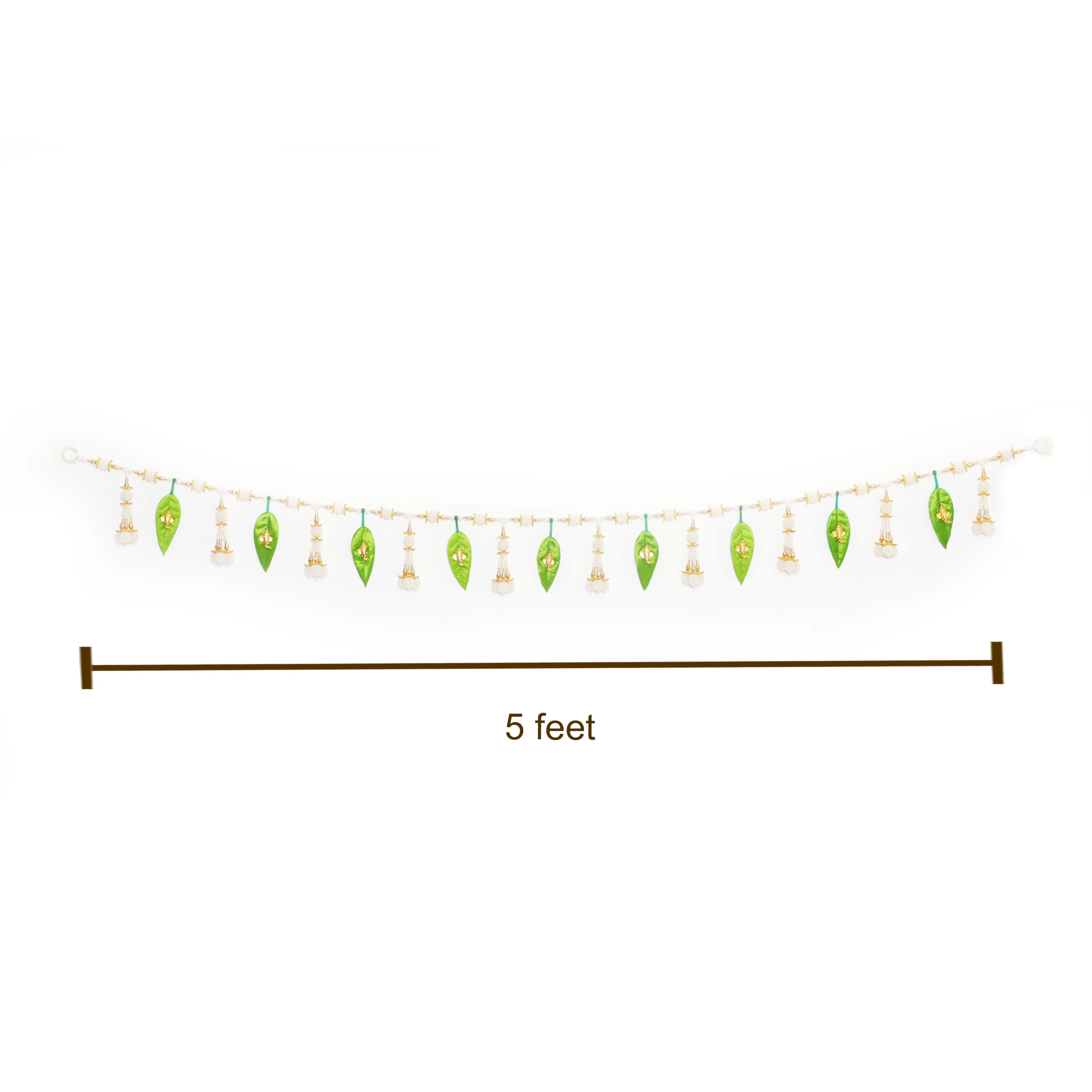 Peal white with Green & Gold